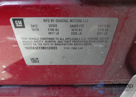 2011 Cadillac Cts Standard from USA, damaged, VIN 1G6DA5EY8B0129023